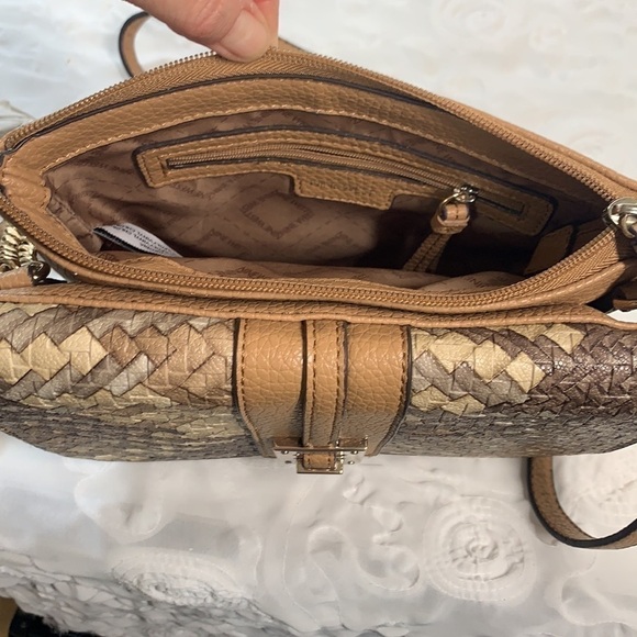 Nine West Gleam Team Faux Snakeskin Crossbody Bag - Tan/Grey/Cream, 60424769-4XE - Picture 15 of 16